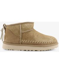UGG - Suede Ankle Boots Classic Ultra Mini - Lyst