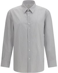Saint Laurent - Striped Shirt With Button Fastening - Lyst
