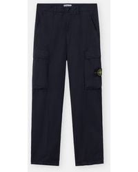 Stone Island - Cotton Stretch Cargo Pants - Lyst
