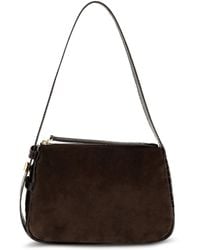 Tory Burch - Small Romy Suede Shoulder Bag Dark Cocoa - Lyst