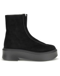 The Row - Leather Boots Calf - Lyst