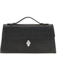 McQueen - Handbag Skull Croc-Embossed - Lyst