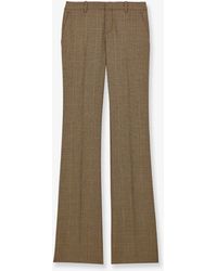 Saint Laurent - Prince Of Wales Certified Wool Trousers - Lyst