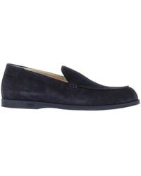 Emporio Armani - Suede Leather Loafers - Lyst