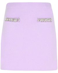 Self-Portrait - Knit Miniskirt - Lyst