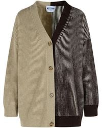 Moschino - Two-Tone Cashmere Blend Cardigan - Lyst