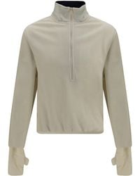 Entire studios - Shell Fleece Zip Jacket Cream - Lyst