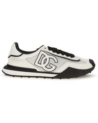 Dolce & Gabbana - Dolce & Gabbana Dg Logo Leather Sneakers - Lyst