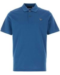 Prada - Cotton Polo Shirt Light - Lyst