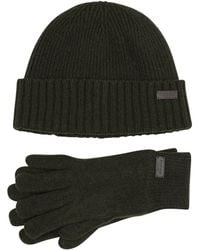 Barbour - Carlton Beanie And Gloves Set - Lyst