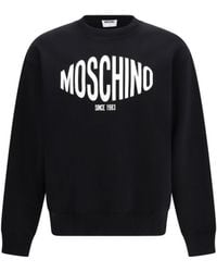 Moschino - Printed Organic Cotton Sweatshirt - Lyst