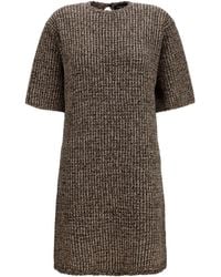 Fabiana Filippi - Sequin-Effect Tweed Dress Ebano - Lyst