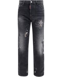DSquared² - Teddy Dark Wash Stretch Denim Jeans - Lyst