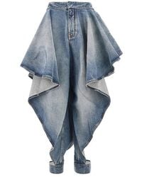 Alaïa - Panelled Jeans With Cuff - Lyst