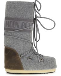Moon Boot - Mb Icon Nubuck Felt Snow Boots/Cocoa - Lyst
