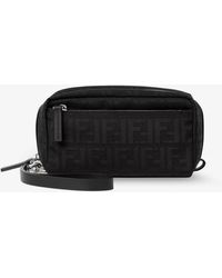 Fendi - Ff Zucca Jacquard Fabric Clutch Bag - Lyst