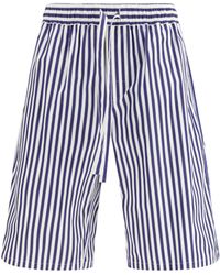 Dolce & Gabbana - Striped Drawstring Shorts - Lyst