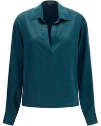 Tom Ford - Deep V-Neck Silk Shirt - Lyst