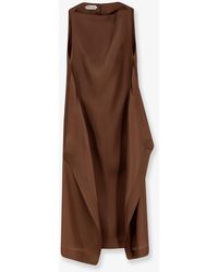 Alberta Ferretti - Silk Long Dress - Lyst