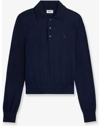 Celine - Cotton Polo Sweater - Lyst