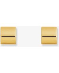 TOTEME - Brass Huggie Earrings - Lyst