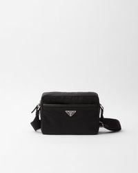 Prada - Re-Nylon Saffiano Leather Shoulder Bag - Lyst