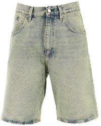 sunflower - Super Wide Denim Bermuda Shorts - Lyst