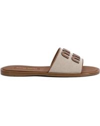Miu Miu - Flat Sandals - Lyst