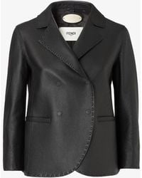 Fendi - "Selleria" Double Breasted Jacket - Lyst
