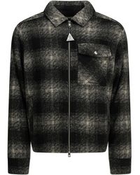 Moncler - Checkered Overshirt Jacket - Lyst