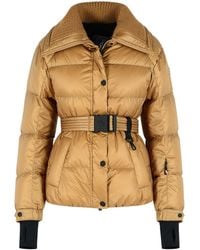 Moncler - Padded 'Bataillouse' Ski Jacket With Camel Polyamide Belt - Lyst