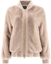 Giovi - Mink Fur Bomber Jacket Jackets - Lyst