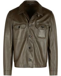 Tom Ford - Tobacco Leather Jacket - Lyst