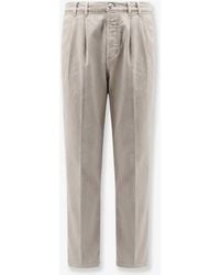 Brunello Cucinelli - Stretch Canvas Trousers - Lyst