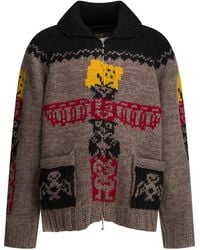 Kapital - Peckish Totem Pole Zippered Sweater - Lyst