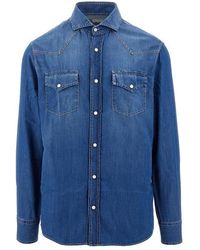 Brunello Cucinelli - Easy Fit Denim Shirt - Lyst