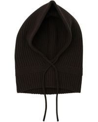 Miu Miu - Wool Hat With Logo - Lyst
