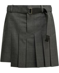 Sacai - Formal Shorts Made Of Wool Blend - Lyst