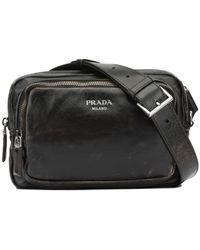 Prada - Small Leather Crossbody Bag - Lyst