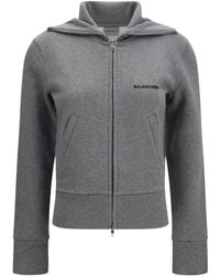 Balenciaga - Fitted Zip-Up Hoodie - Lyst