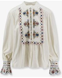 Isabel Marant - Marant Etoile Monique Viscose Blend Shirt With Embroidery - Lyst