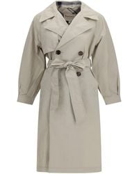 Barbour - Layla Rain Trench Mist/Dress//Tartan - Lyst