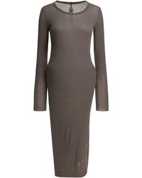 Rick Owens - Cotton Midi Dress - Lyst