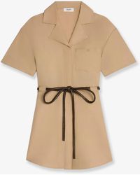 Celine - Cotton And Silk Dress - Lyst