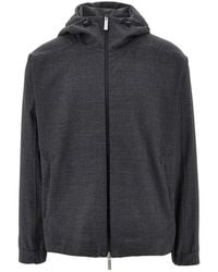 Herno - Wool Touch Laminar Bluson Jacket - Lyst