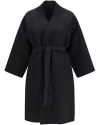 Fendi - Ff Zucca Wool Coat - Lyst