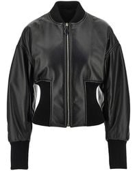 Alaïa - Leather Cinched Bomber Jacket - Lyst