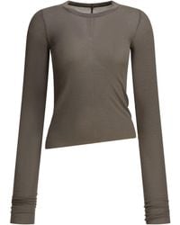 Rick Owens - Silk-Blend Crew-Neck T-Shirt - Lyst