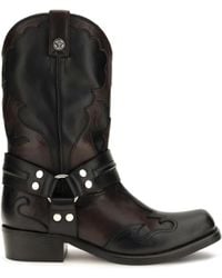 Versace - Sylvester Leather Cowboy Boots - Lyst