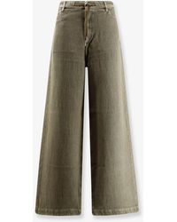 Golden Goose - Ortensia Cotton And Linen Trousers - Lyst